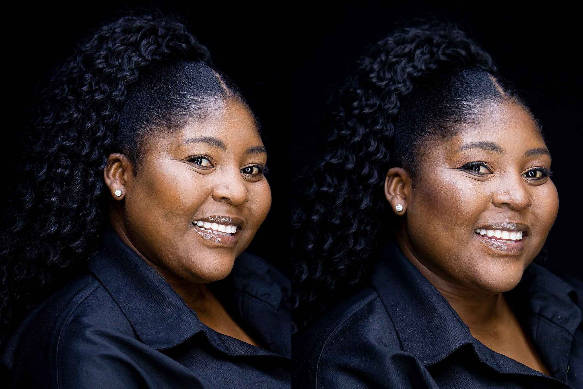 MyEasyGlow model before and after Cocoa glow